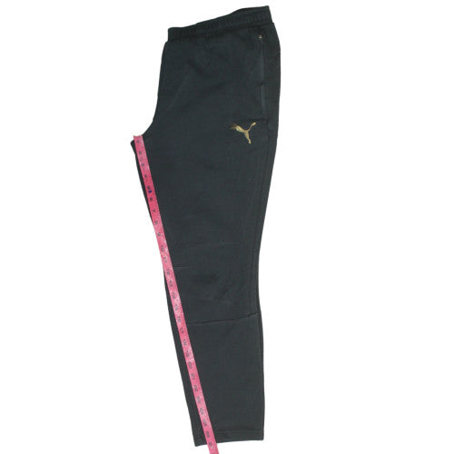 Puma Men's Black Jogger Trousers L Regular Fit Elastic Waist