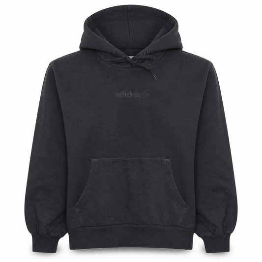 Adidas Women Black Hooded Pullover Sweatshirt Size 10 Hooded Casual