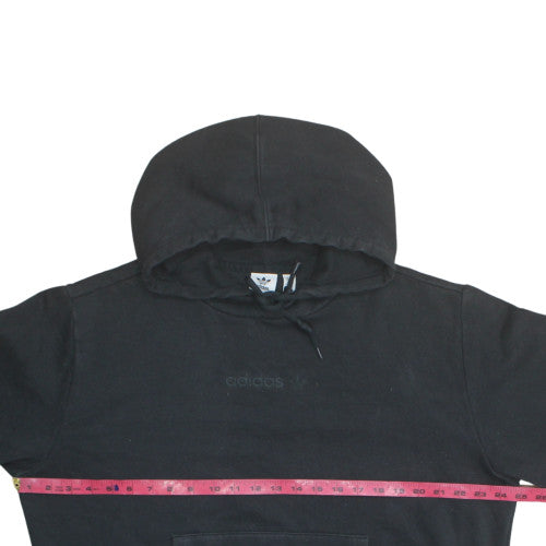 Adidas Women Black Hooded Pullover Sweatshirt Size 10 Hooded Casual