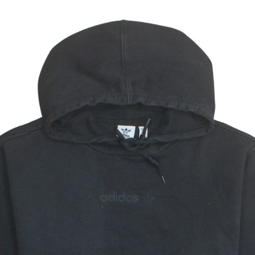 Adidas Women Black Hooded Pullover Sweatshirt Size 10 Hooded Casual