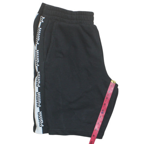 Puma Men's Black Large Sweat Shorts with Elastic Waist & Pockets