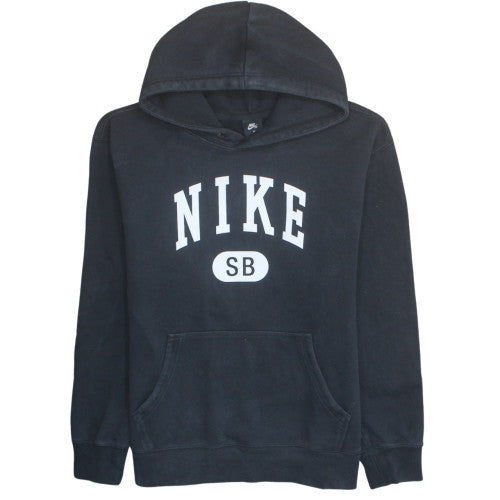Nike SB Mens Black Pullover Hoodie L Fleece Logo Skateboarding Sweatshirt