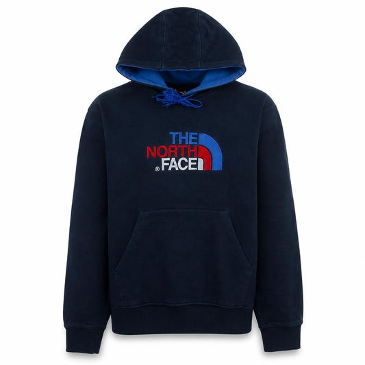The North Face Mens Blue L Pullover Hoodie Cotton Fleece