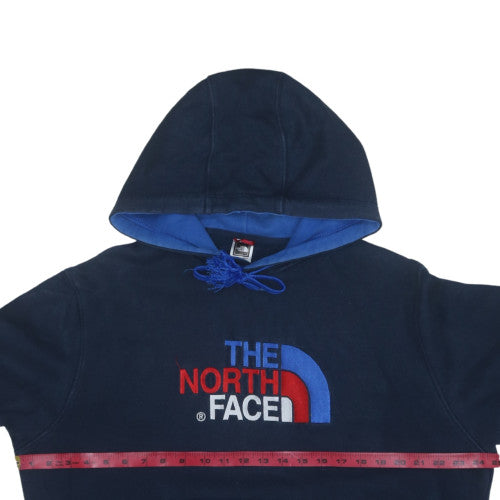 The North Face Mens Blue L Pullover Hoodie Cotton Fleece
