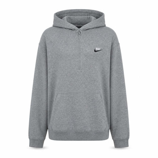 Nike Men's Grey Pullover 1/4 Zip Hoodie Sweatshirt M Regular Fit