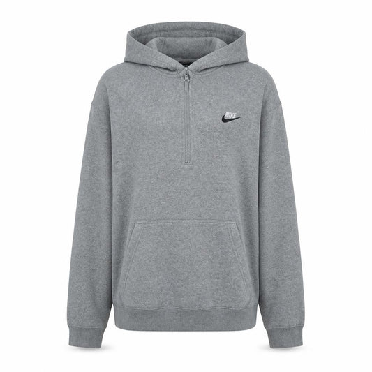 Nike Men's Grey Pullover 1/4 Zip Hoodie Sweatshirt M Regular Fit