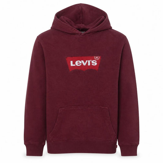 Levi's Men's Red Pullover Hoodie M Regular Fit Fleece Logo
