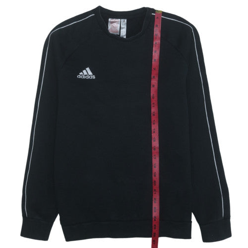 Adidas Boys Black Crew Neck Sweatshirt 15-16 Years Classic Style