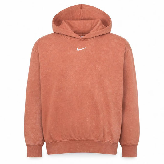 Nike Men's Brown Pullover Hoodie Small Fleece Logo Sweatshirt
