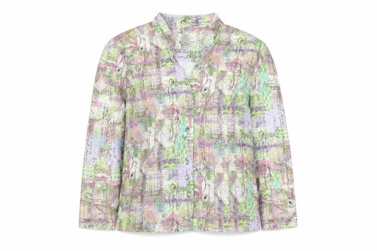 Christopher & Banks Women's Multicoloured Cotton Stretch Blazer M