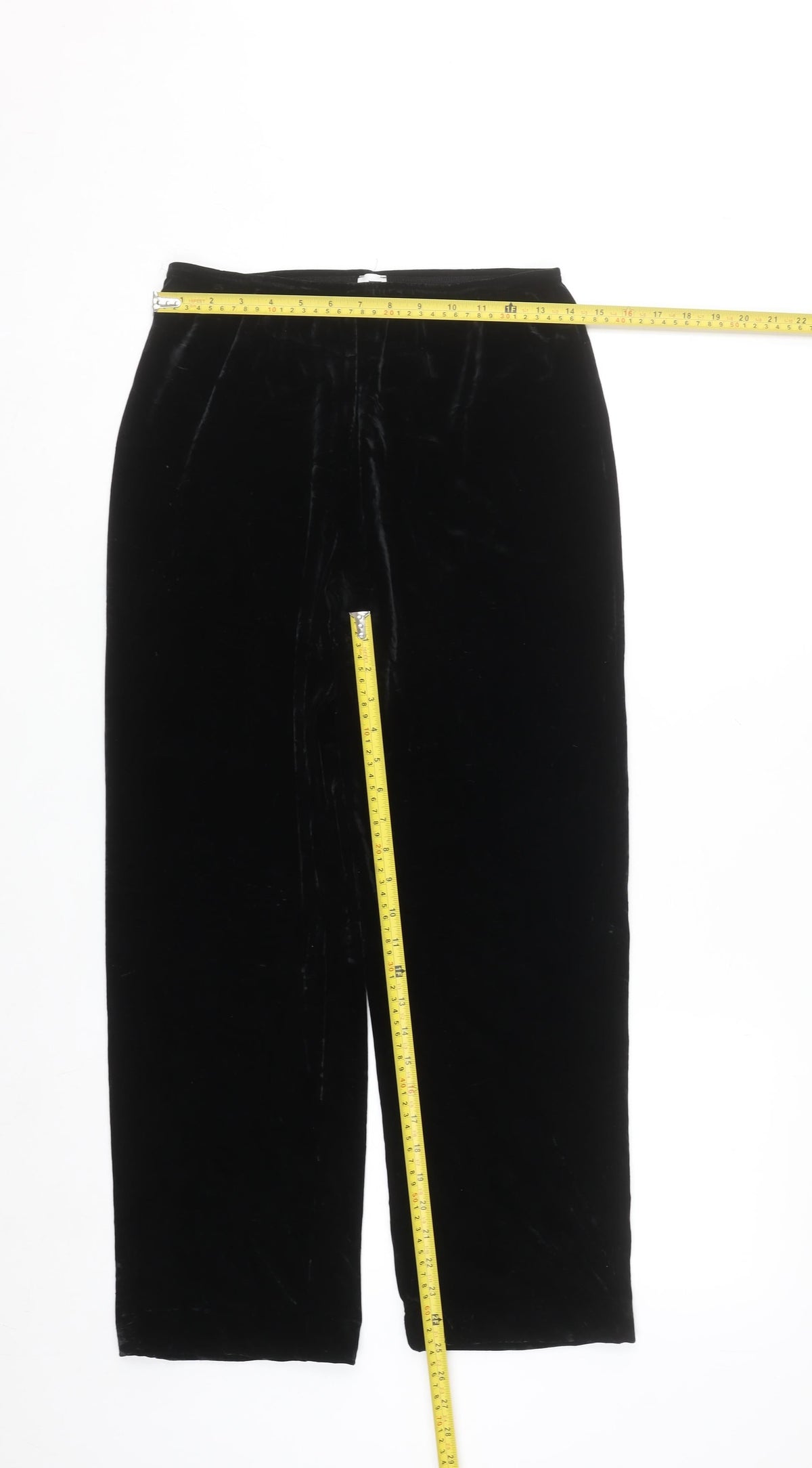 Ronni Nicole Women’s Black Velvet Stretch Trousers Size M