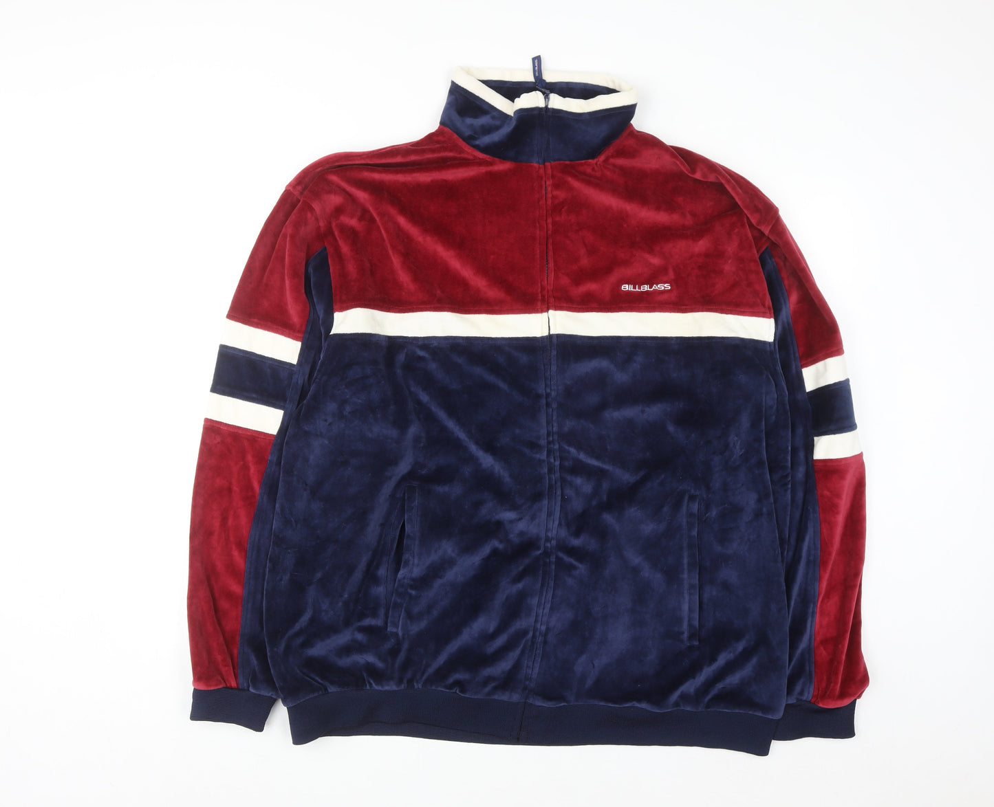 Bill Blass Men's Multicoloured Velour Track Jacket Size L