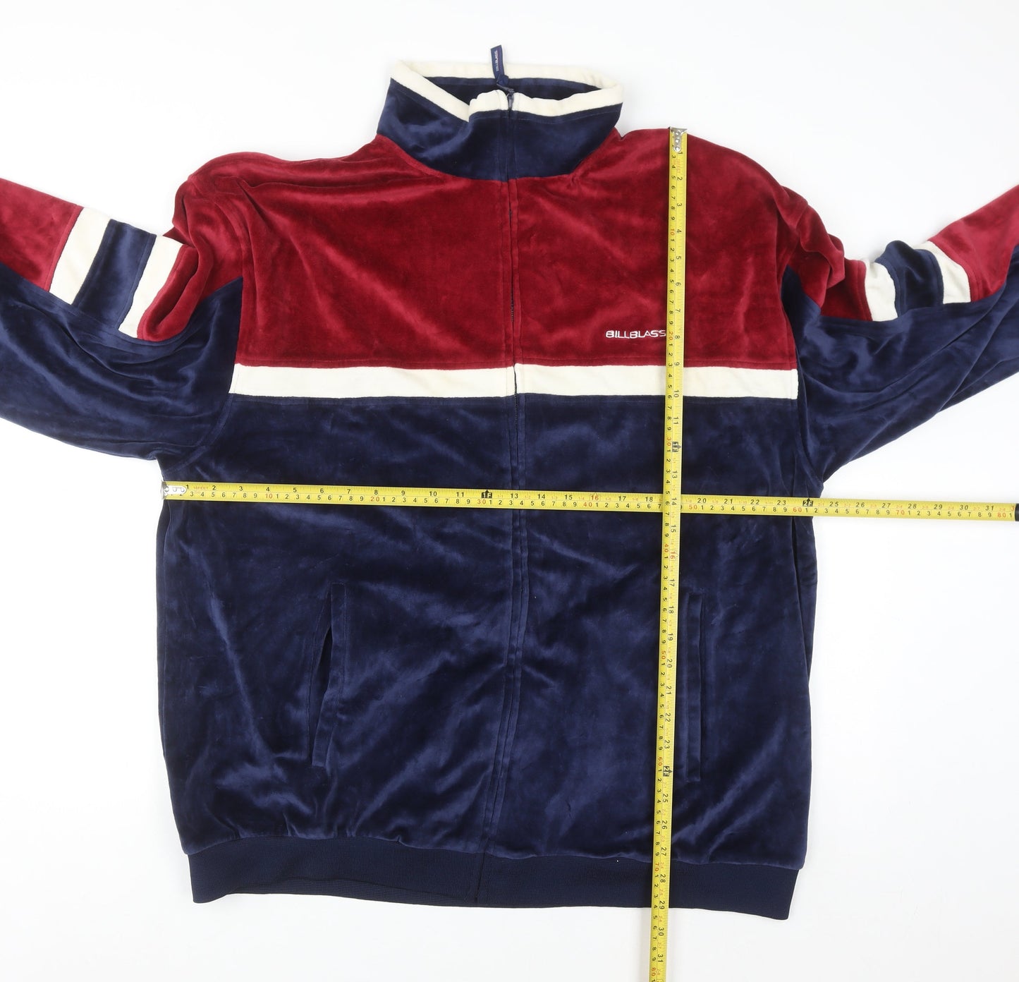 Bill Blass Men's Multicoloured Velour Track Jacket Size L
