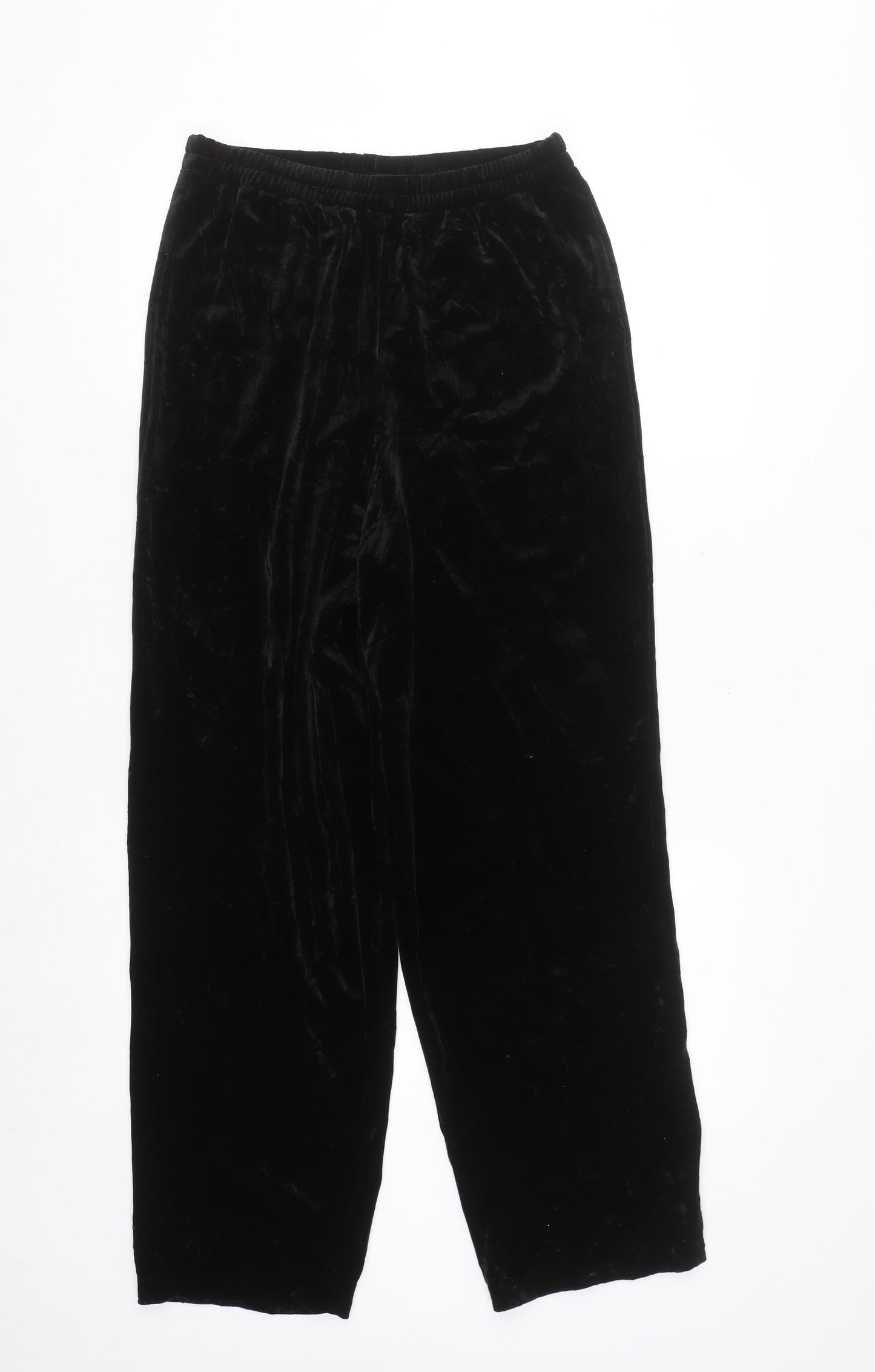 R&M Richards Women’s Black Velvet Elastic Waist Trousers Size 12