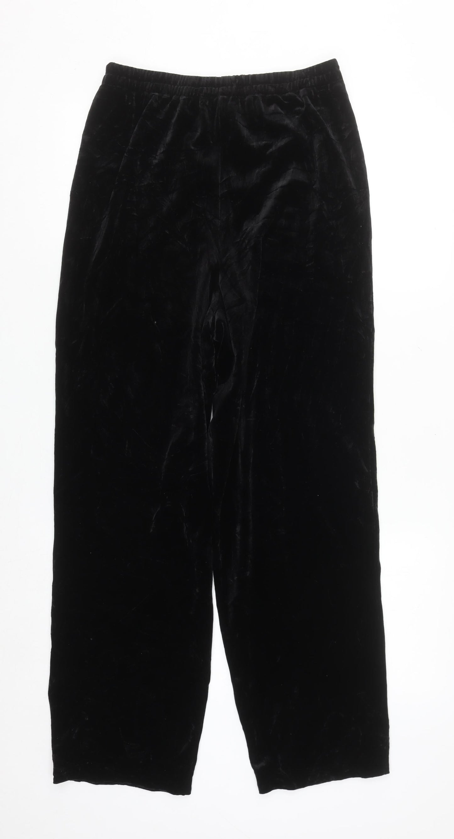 R&M Richards Women’s Black Velvet Elastic Waist Trousers Size 12