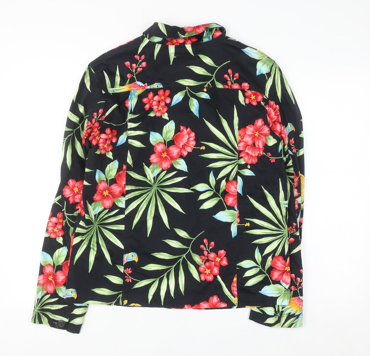 Easy Spirit Men's Multicoloured Hawaiian Floral Cotton Button-Up Shirt M
