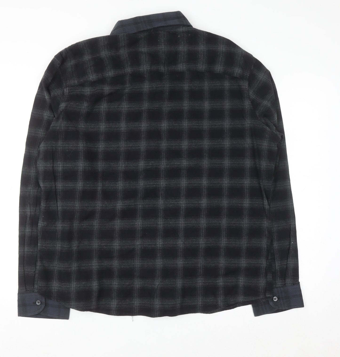 APT.9 Men's Black Check Long Sleeve Button-Up Shirt 2XL Regular Fit