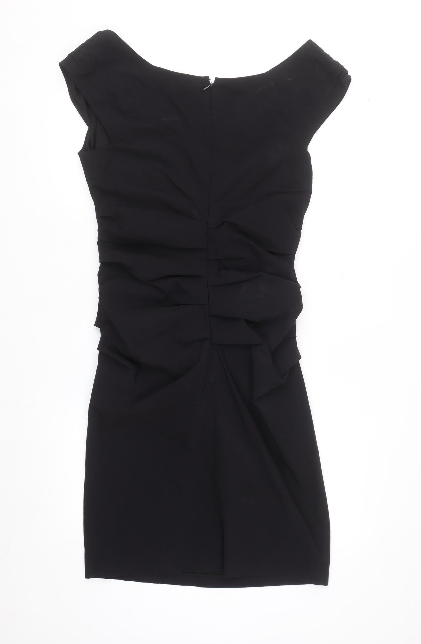 Le Chateau Women Black L Bodycon Ruched Short Dress
