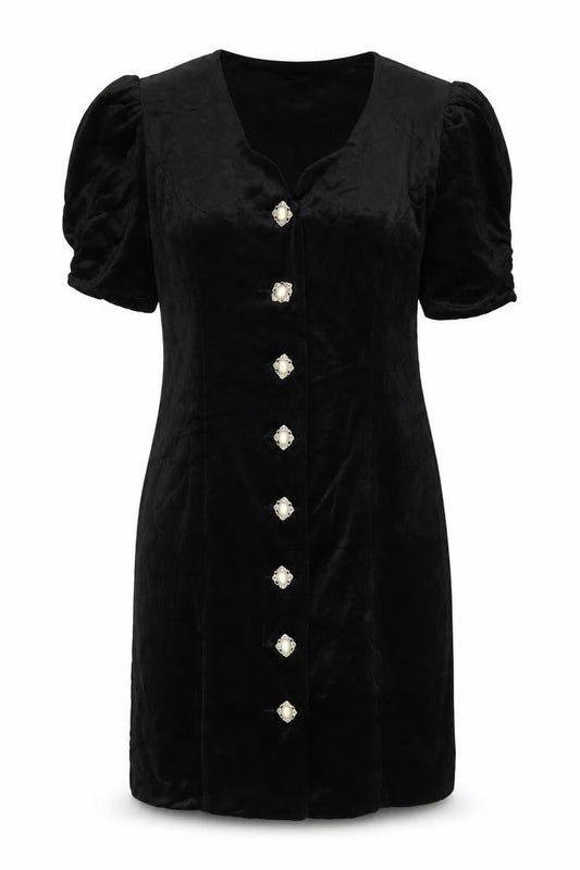 D.B.Y. Ltd Women’s Black Sheath Short Sleeve Vintage Dress Size 8