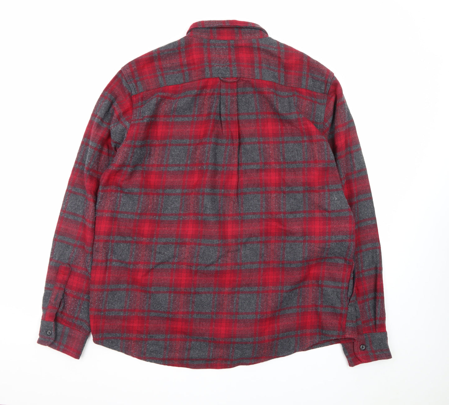 Orvis Men's Red Plaid Flannel Button-Up Shirt XL Long Sleeve Cotton Blend
