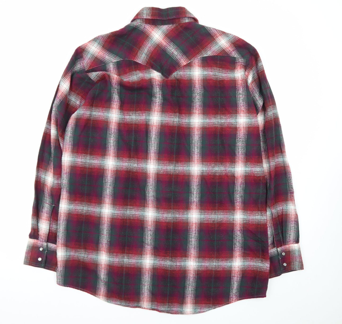 OshKosh B’gosh Men’s Red Plaid Flannel Button-Up Shirt M