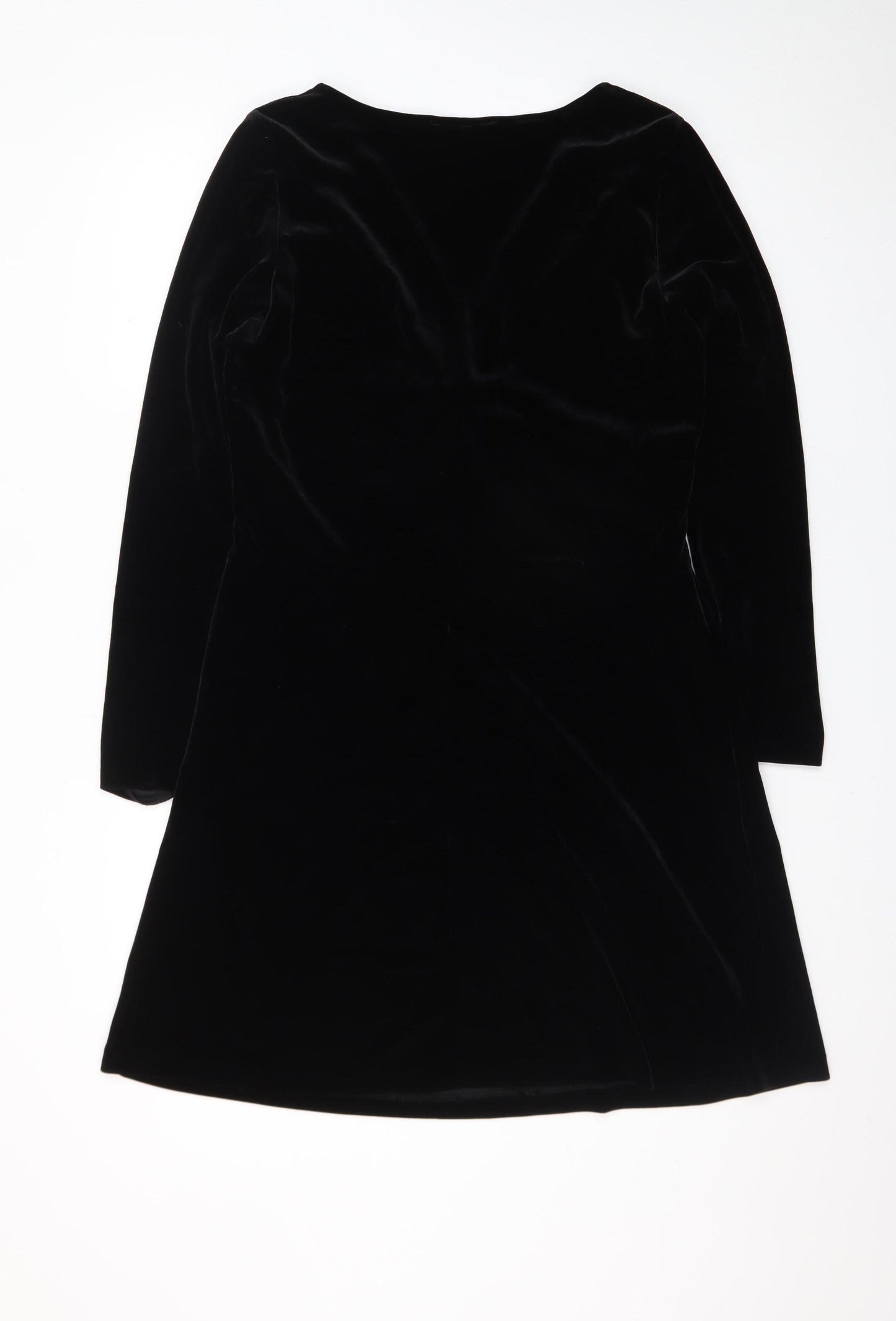 Lori M Collection Women’s Black Velvet A-Line Party Dress L