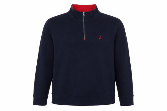 Nautica Men's Blue XL 1/2 Zip Fleece Pullover Sweatshirt