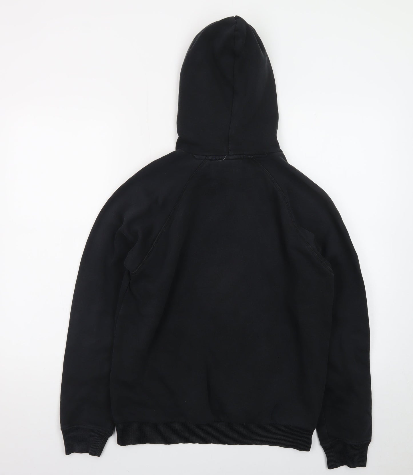 Adidas Mens Black Pullover Hoodie Small Logo Fleece Sweatshirt