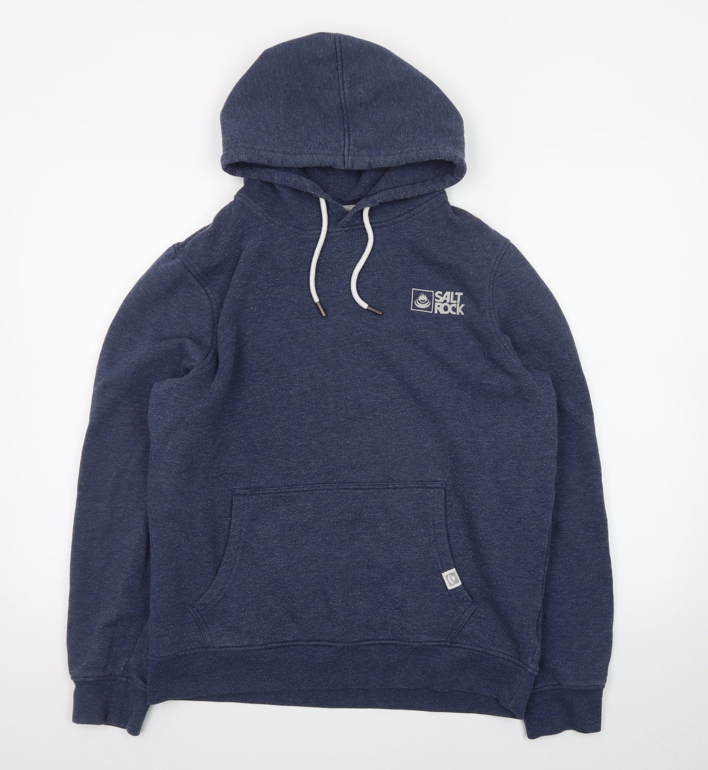 Saltrock Men's Blue Pullover Hoodie Size M Logo Fleece Sweatshirt
