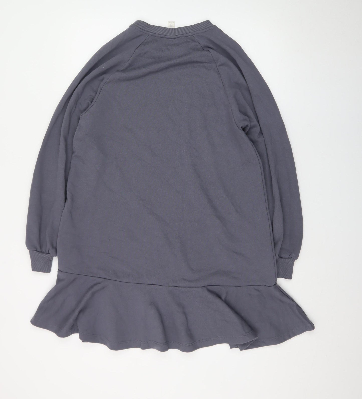 H&M Women Grey Long Sleeve Sweatshirt Dress Size S