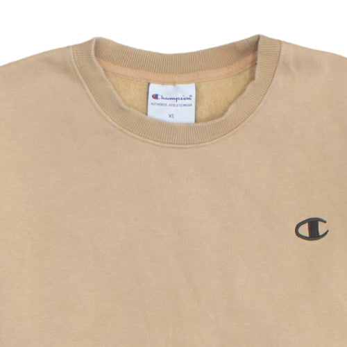 Champion Men’s Beige Logo Pullover Sweatshirt XS Regular Fit