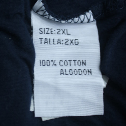 Tommy Hilfiger Men's Blue 2XL Graphic Cotton T-Shirt