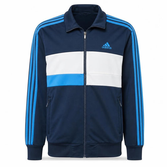 Adidas Men's Blue Full Zip Track Sweatshirt Jacket Size M