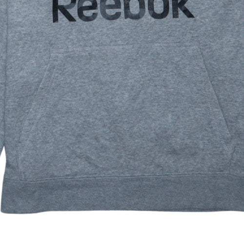 Reebok Men's Grey XL Pullover Hoodie Fleece Sports Sweatshirt