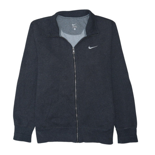 Nike Men's Grey Full Zip Sweatshirt L Cotton Blend Fleece Classic Fit