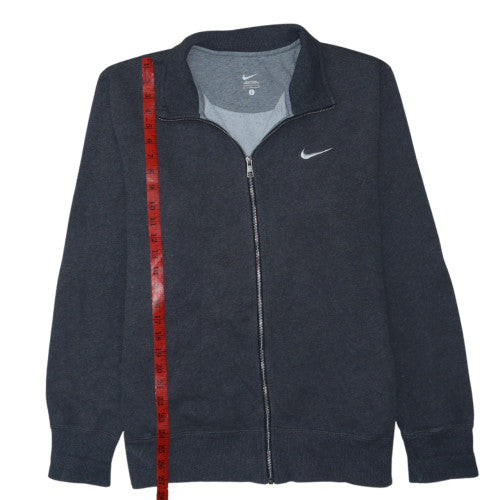 Nike Men's Grey Full Zip Sweatshirt L Cotton Blend Fleece Classic Fit