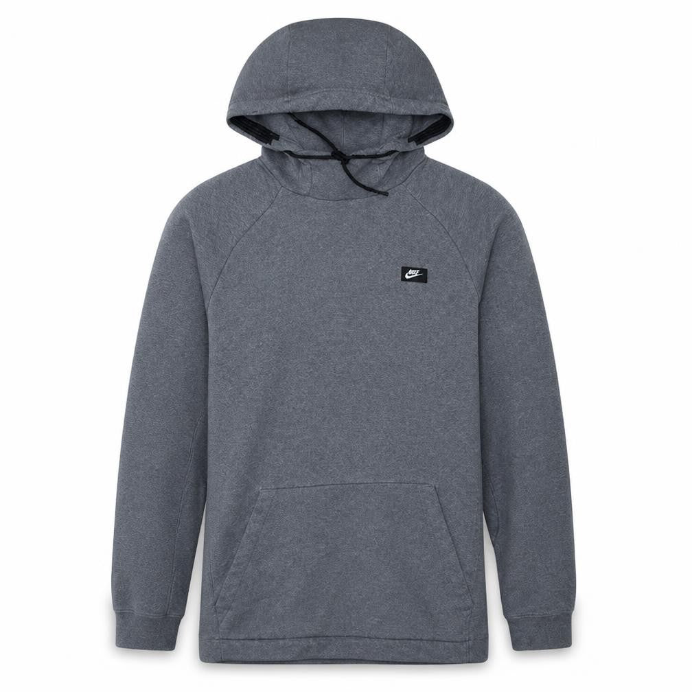 Nike Men’s Grey Pullover Hoodie M Regular Fit Cotton Blend