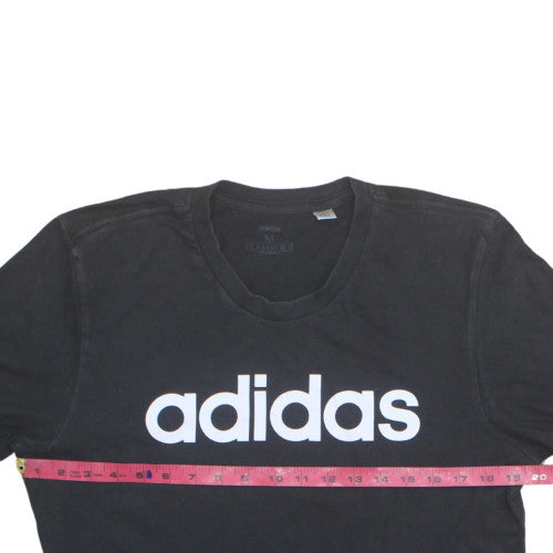 Adidas Men's Black Crew Neck Short Sleeve Graphic T-Shirt Size M