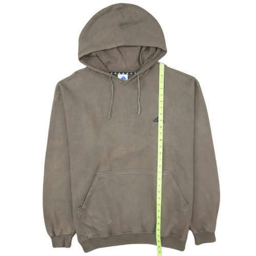 Adidas Men's Brown Pullover Hoodie M Regular Fit Fleece Sportswear