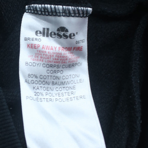 Ellesse Men’s Black Full Zip Hoodie Size S Logo Sportswear