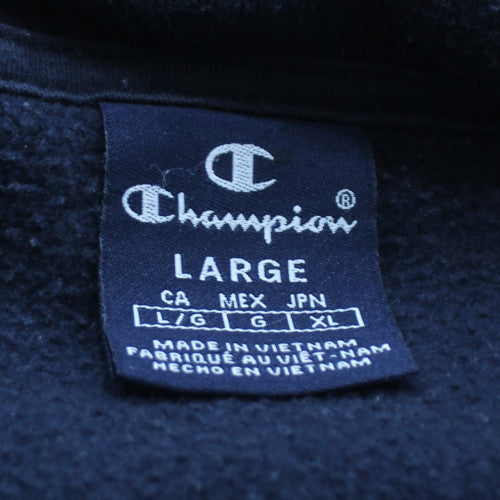 Champion Mens Blue Full Zip Fleece Sweatshirt Large