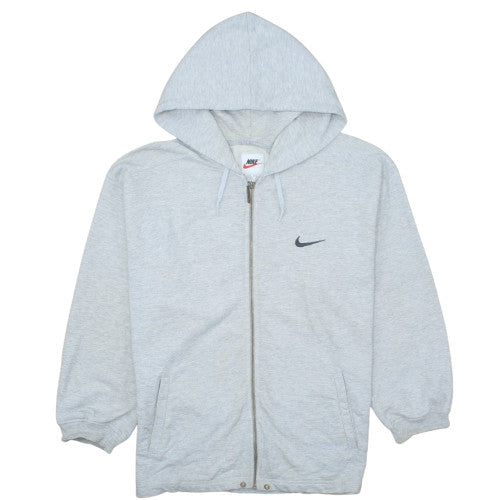 Nike Men's Grey Full Zip Hoodie Size M Regular Fit Fleece Sweatshirt