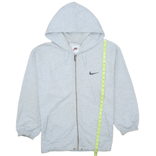 Nike Men's Grey Full Zip Hoodie Size M Regular Fit Fleece Sweatshirt