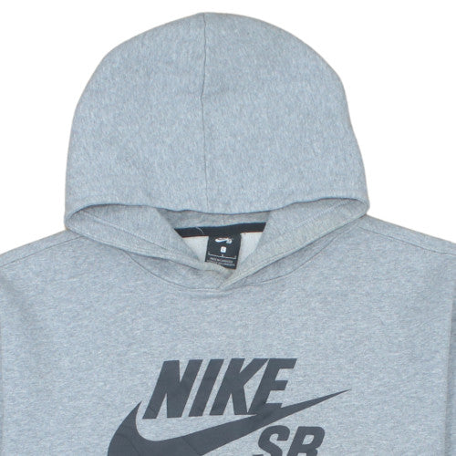 Nike SB Men's Grey Pullover Hoodie L Regular Fit Graphic Fleece