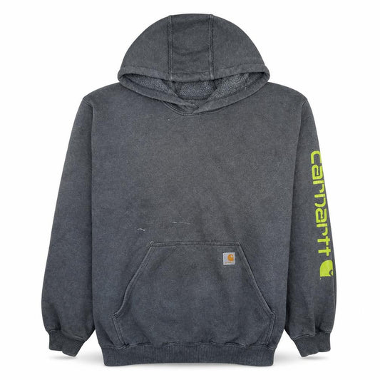 Carhartt Men's Grey 2XL Pullover Hoodie Workwear Logo Sweatshirt