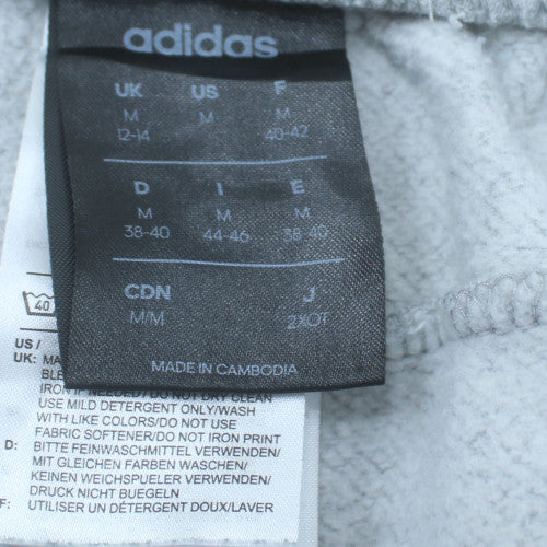 Adidas Men Grey Jogger Sweatpants Size M Regular Fit Side Stripe