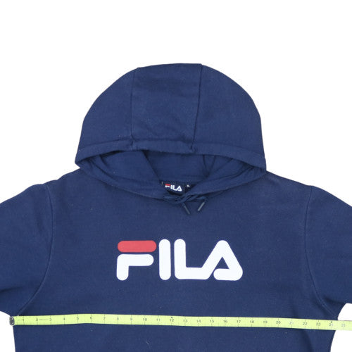 FILA Men's Blue Pullover Hoodie XL Logo Sports Fleece Sweatshirt