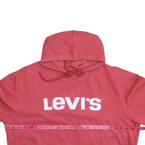 Levi's Men's Red Pullover Hoodie XL Logo Fleece Sweatshirt