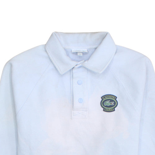 Lacoste Men's White Long Sleeve Polo Shirt Size M Loose Fit