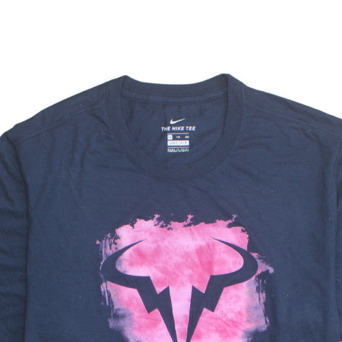 Nike Men's Blue Crew Neck Dri-FIT XXL Sports Graphic T-Shirt